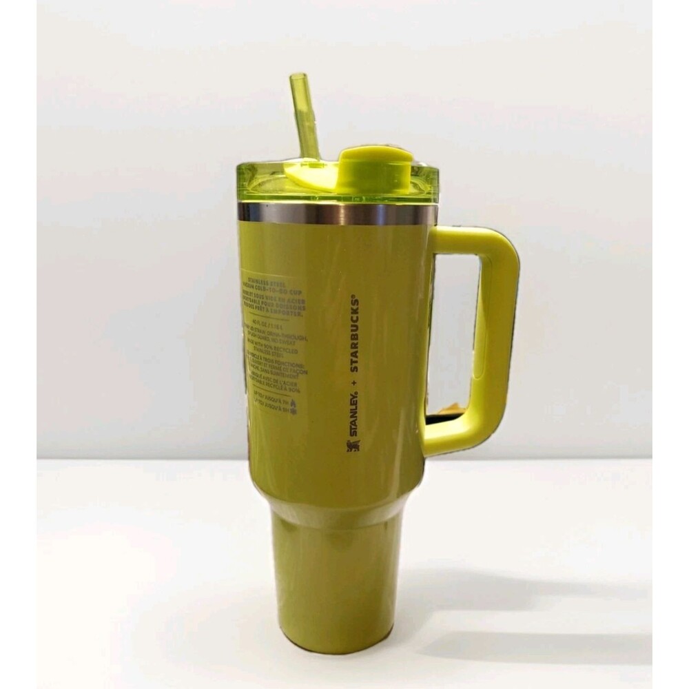 Stanley X Starbucks Limited Edition Lime Green Shimmer 40oz Tumbler New with Tag